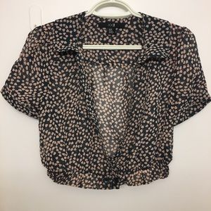3/$15  Forever 21 cropped sheer blouse.